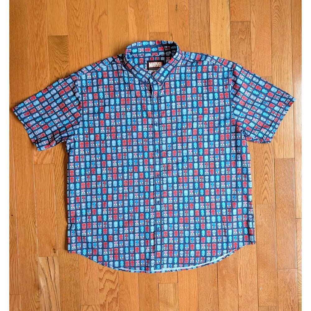 RSVLTS x Marvel The Spidey Bunch KUNUFLEX Spiderman Print Shirt 3XL